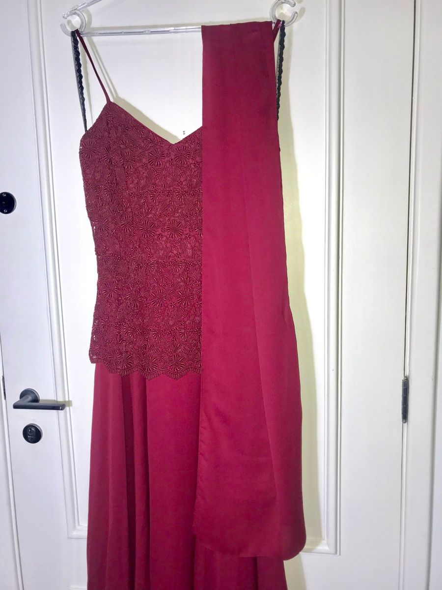 vestido crepe georgette