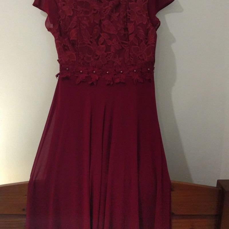 Vestido vinho 2024 marsala longo