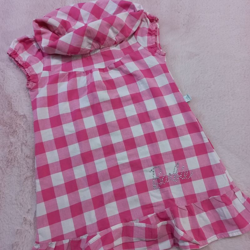 Vestido Xadrez da Barbie Roupa Infantil para Menina Barbie Usado