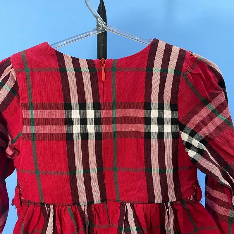 Vestido xadrez burberry outlet infantil