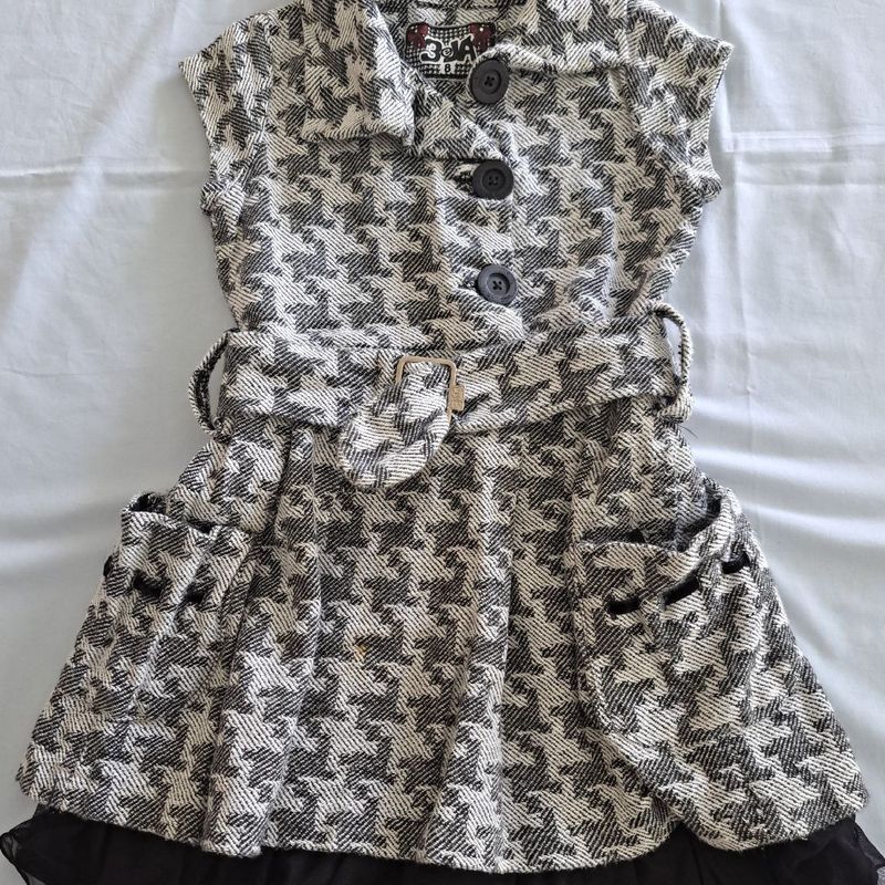 Vestido xadrez best sale infantil inverno