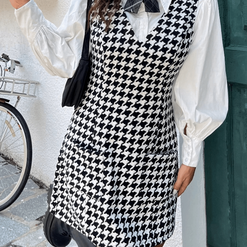 vestido shein xadrez S