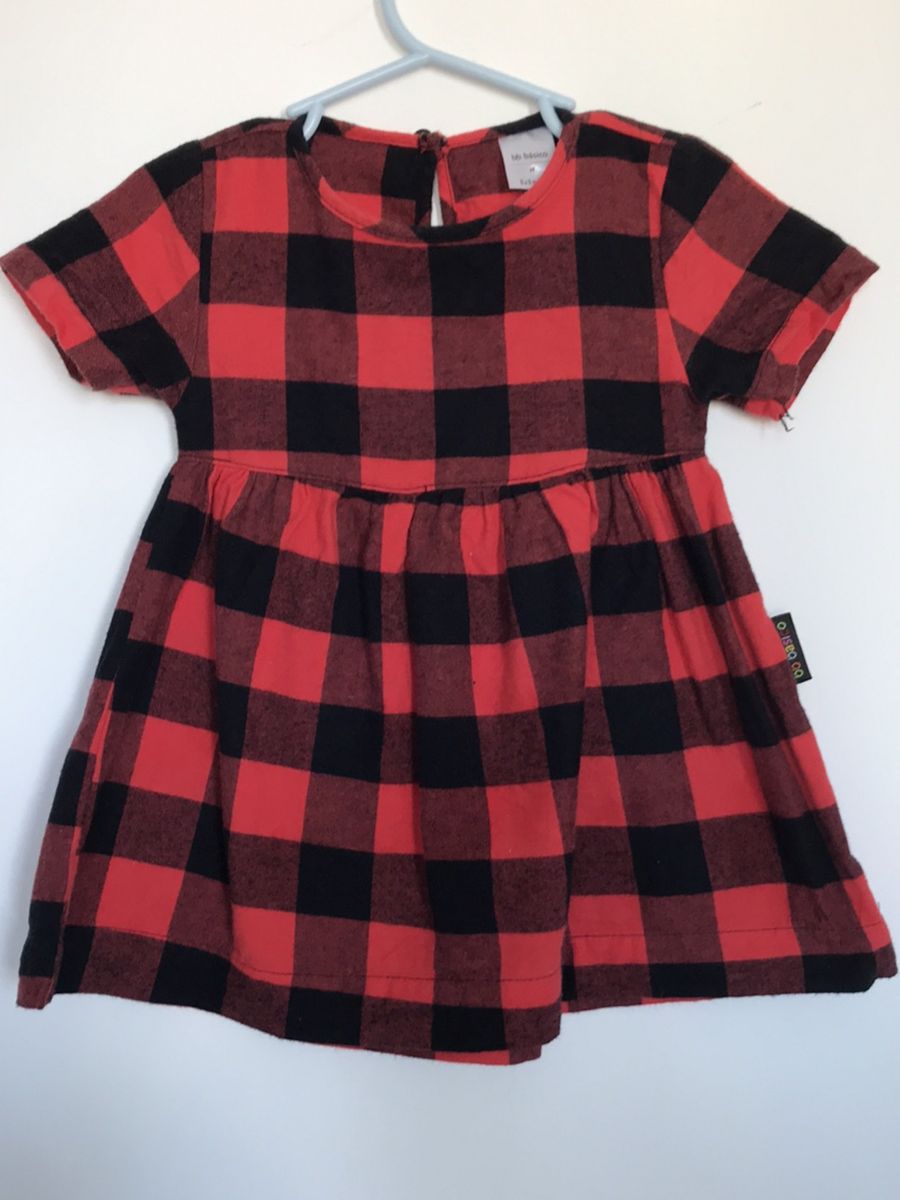 vestido xadrez flanela