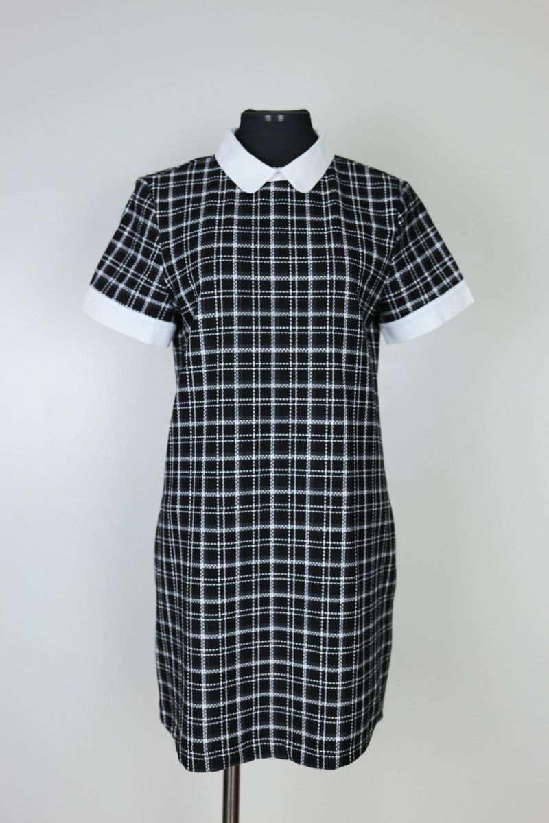 vestido xadrez zara