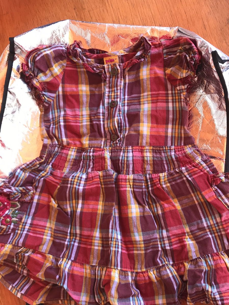 vestido xadrez infantil riachuelo