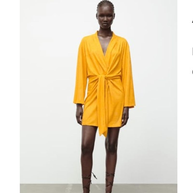 Vestido zara hot sale amarelo