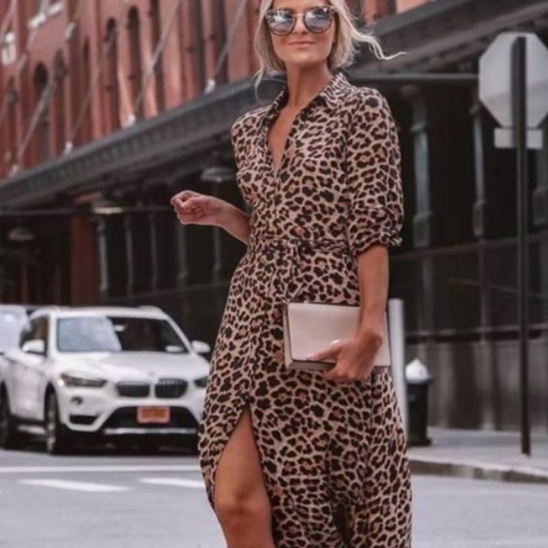 Vestido Zara Animal Print Oncinha, Vestido Feminino Zara Usado 83128369