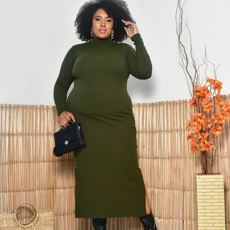 Vestidos inverno plus size shops