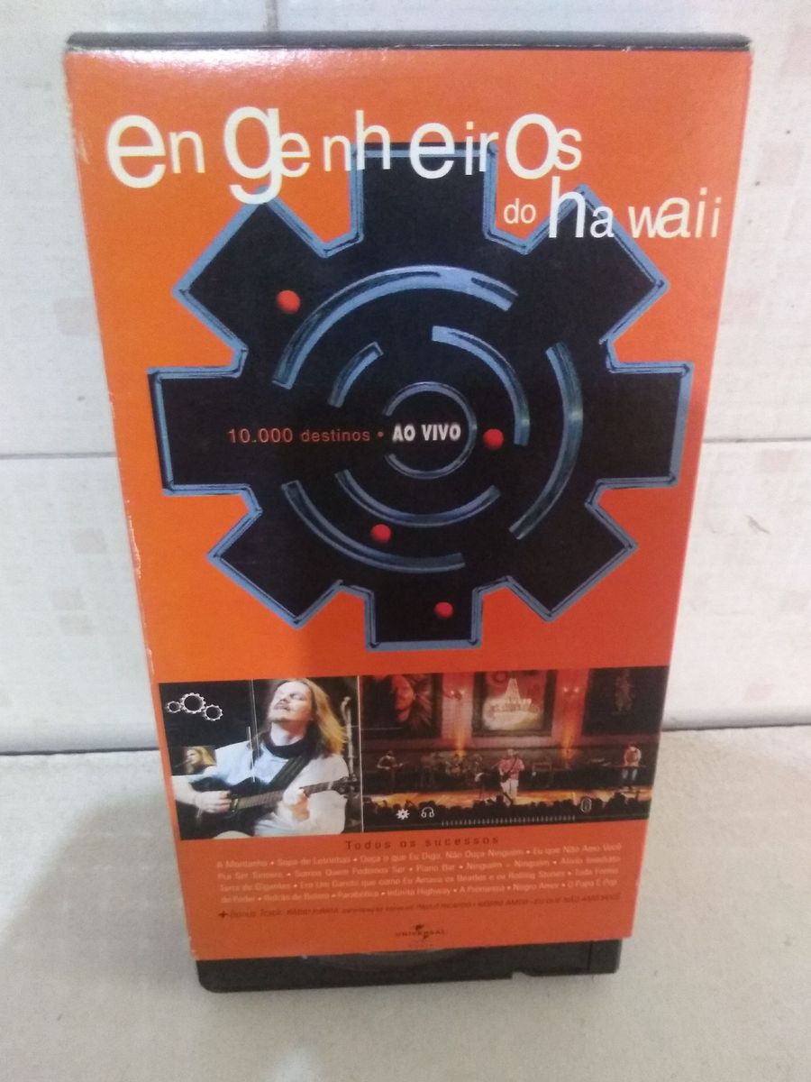 Vhs Engenheiros do Hawaii 10.000 Destinos Ao Vivo 2000 Produto Vintage e Retro Vhs