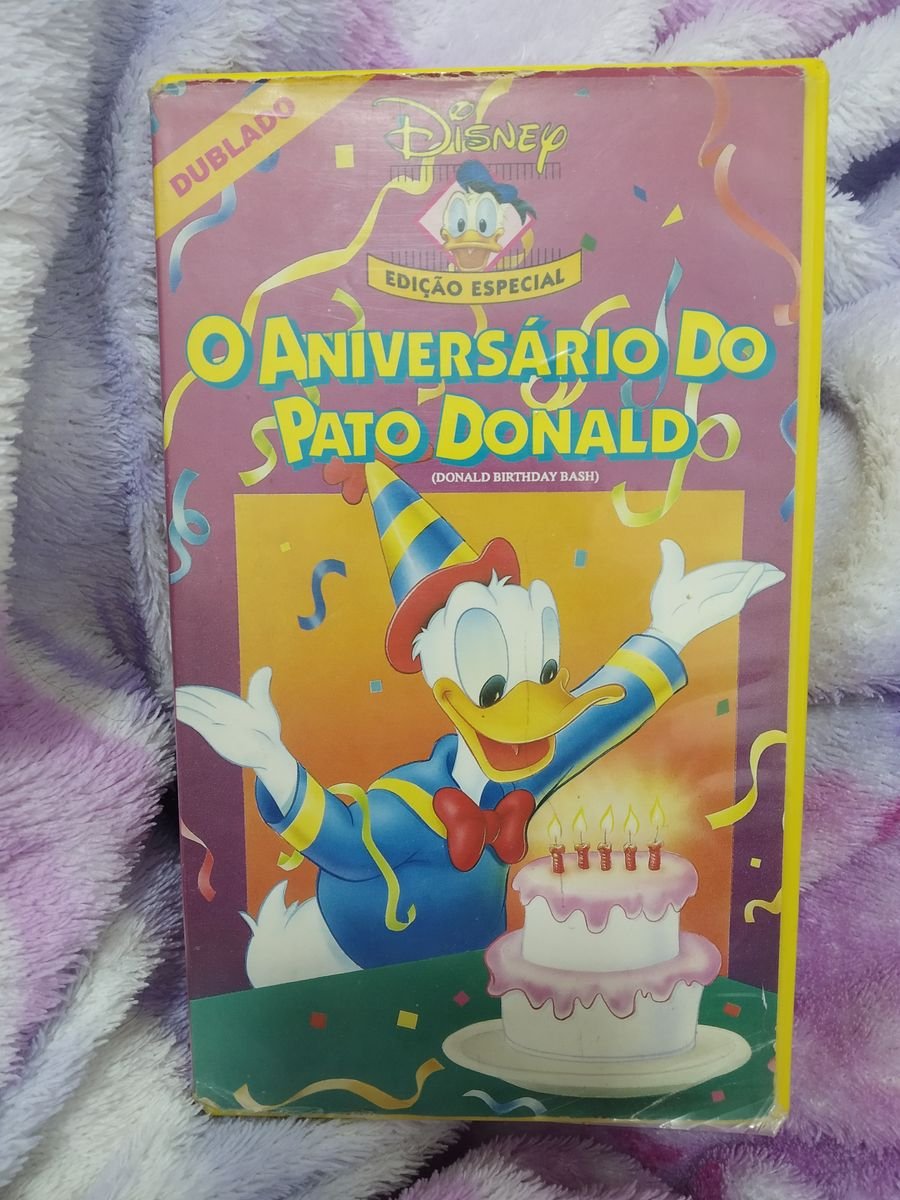 Vhs O Aniversário Do Pato Donald Dublado Edição Especial Produto Vintage E Retro Disney Usado 