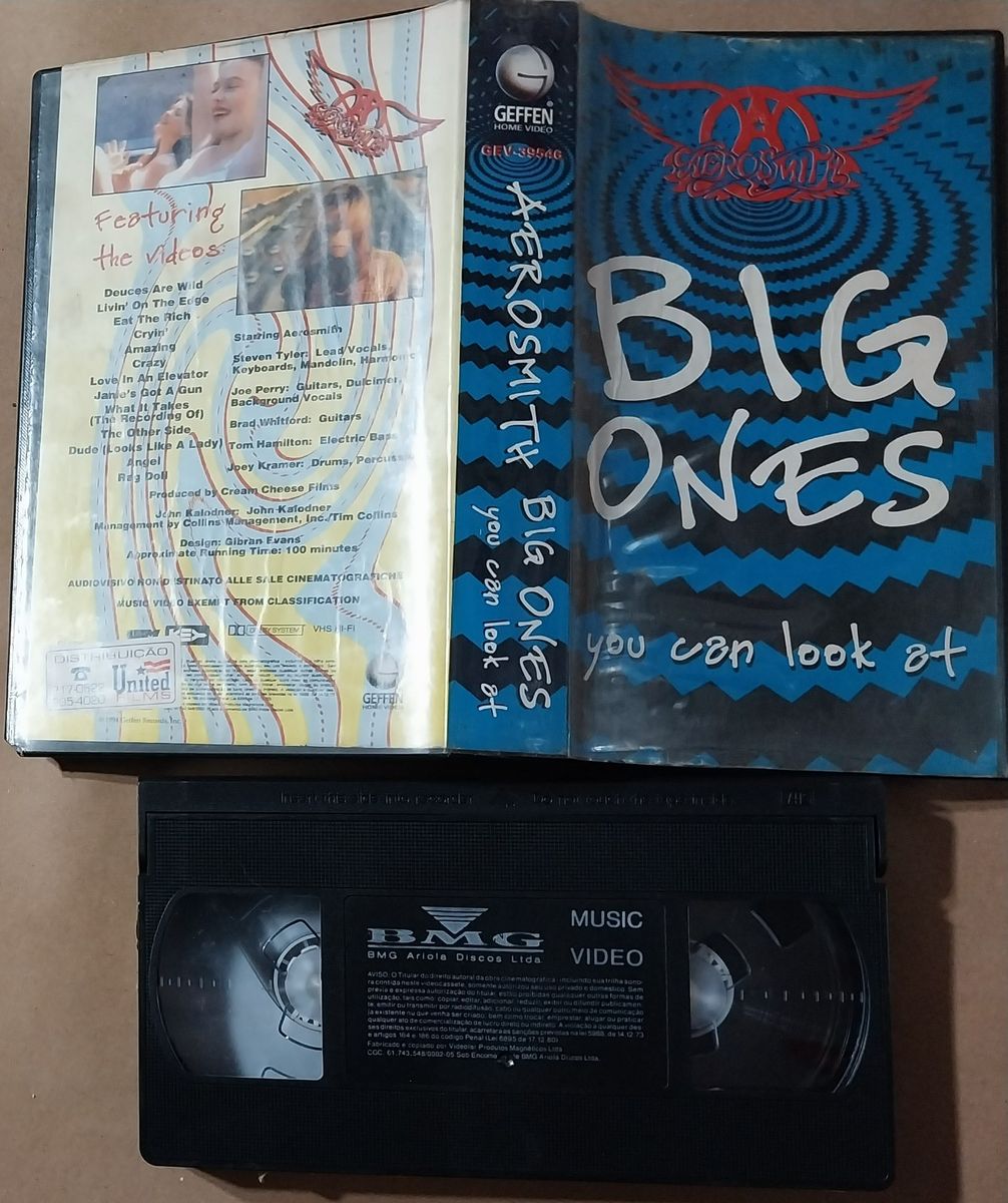 Vhs original aerosmith big ones you can look at filme e s rie usado