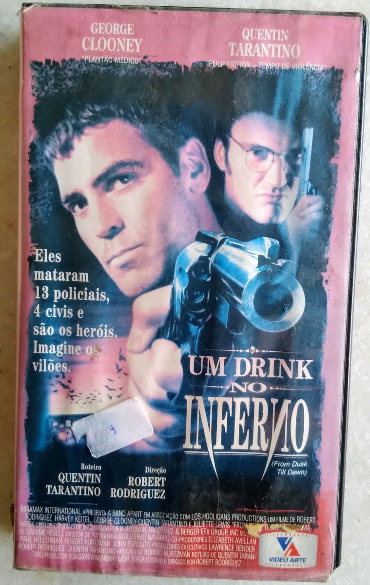 Vhs Um Drink No Inferno Quentin Tarantino George Cloney Legendado Filme e Série Play Art Usado