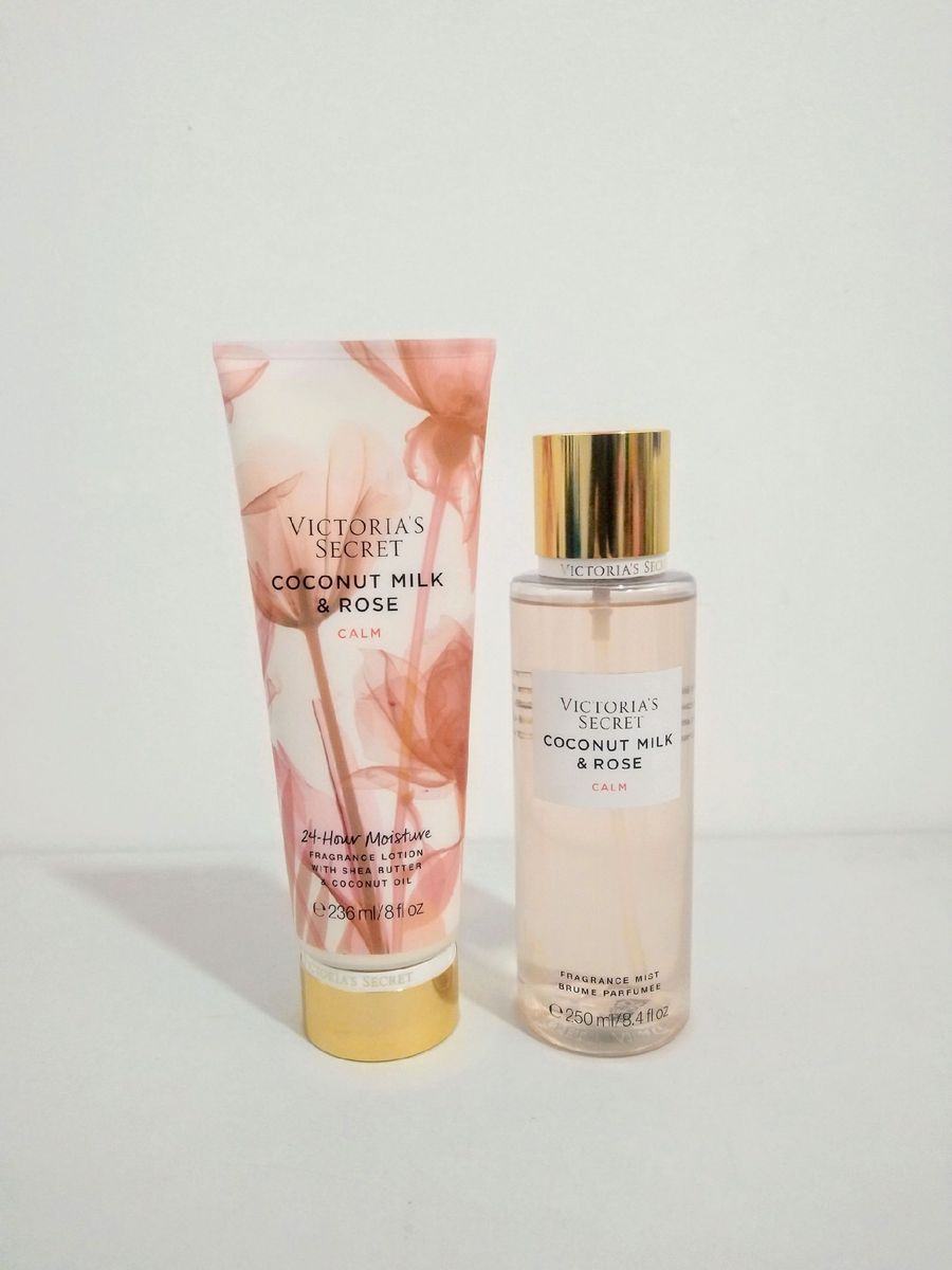 Victorias Secret Kit Coconut Milk And Rose Calm Perfume Feminino