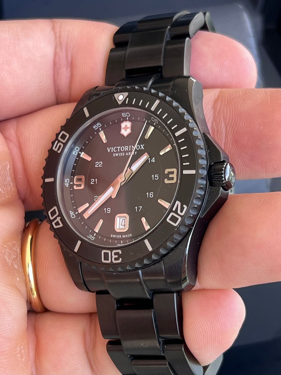 Victorinox Na Garantia Completo Maverick Black Edition Relógio
