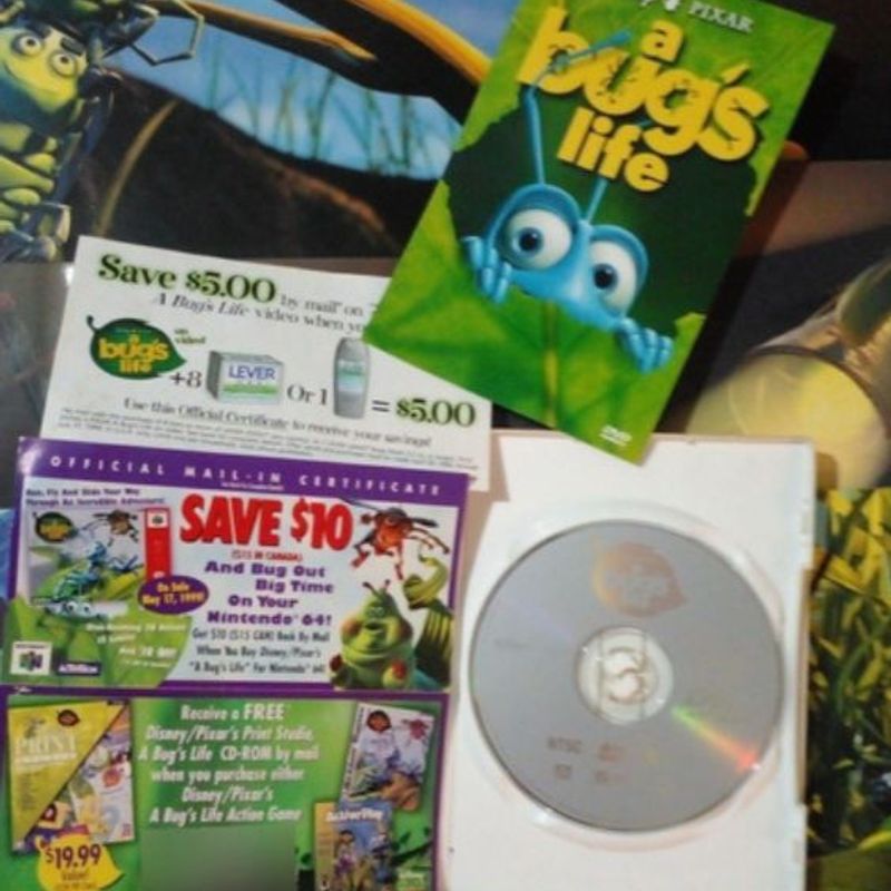 Vida de Inseto, Bugs Life, Dvd+Book com Imagens | Disney Usado