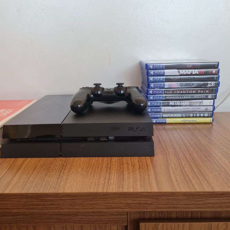 Ps4 500gb + Midia Fisica, Console de Videogame Sony Usado 92569747