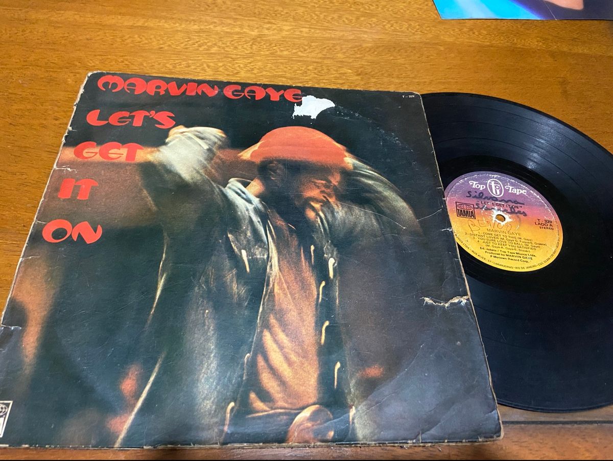 Vinil Marvin Gaye Lets Get It On | Item de Música Marvin Gaye Usado ...