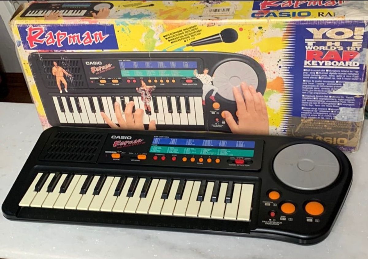 Vintage Chiquetoso Teclado Casio Rapman Japonês | Teclado p