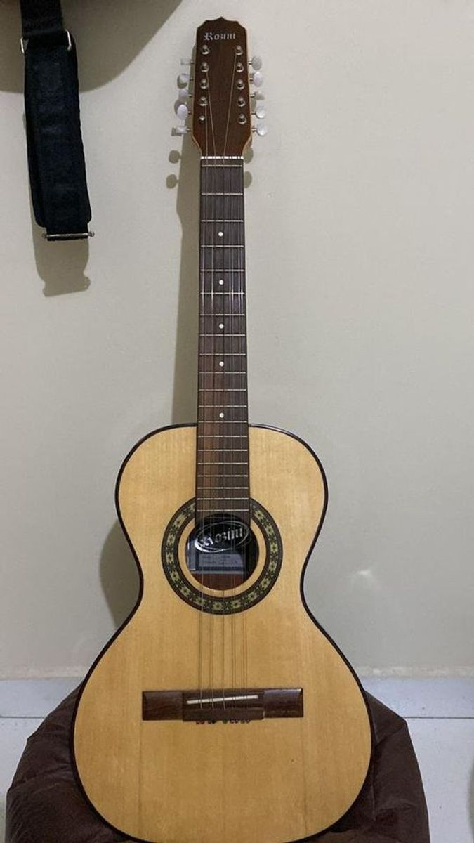 Viola Caipira Cinturada Acústica Rv154 Acn Rozini Natural Item de