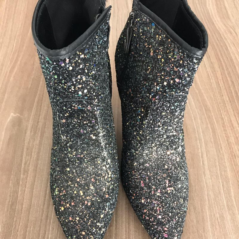 Bota vizzano sale cano curto glitter