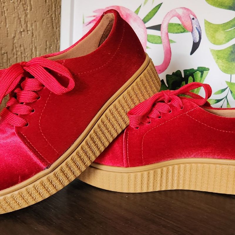 Tenis vizzano suede store vermelho