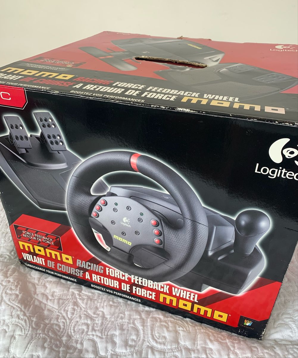 Volante Logitech Momo Racing Force Feedback Pc Playstation, Acessório p/ Videogame  Logitech Usado 48084173