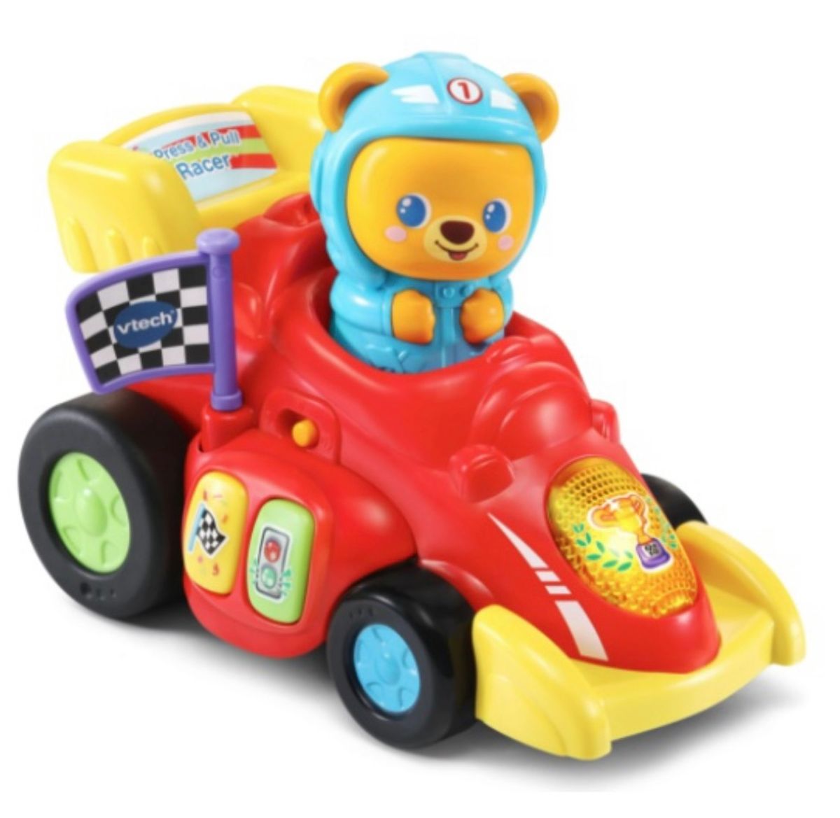 Vtech, Press And Pull Racer, Aprendizagem Interativa, Carro de Corrida ...