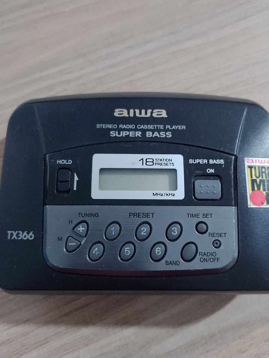 Walkman Aiwa HS G21 – Lecteur K7 Audio Noir (d’occasion, Fonctionnel)