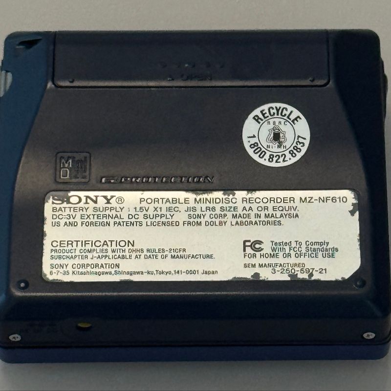 Walkman Md Mini Disc Sony Mz-Nf610 | Sony Usado 109095764 | enjoei