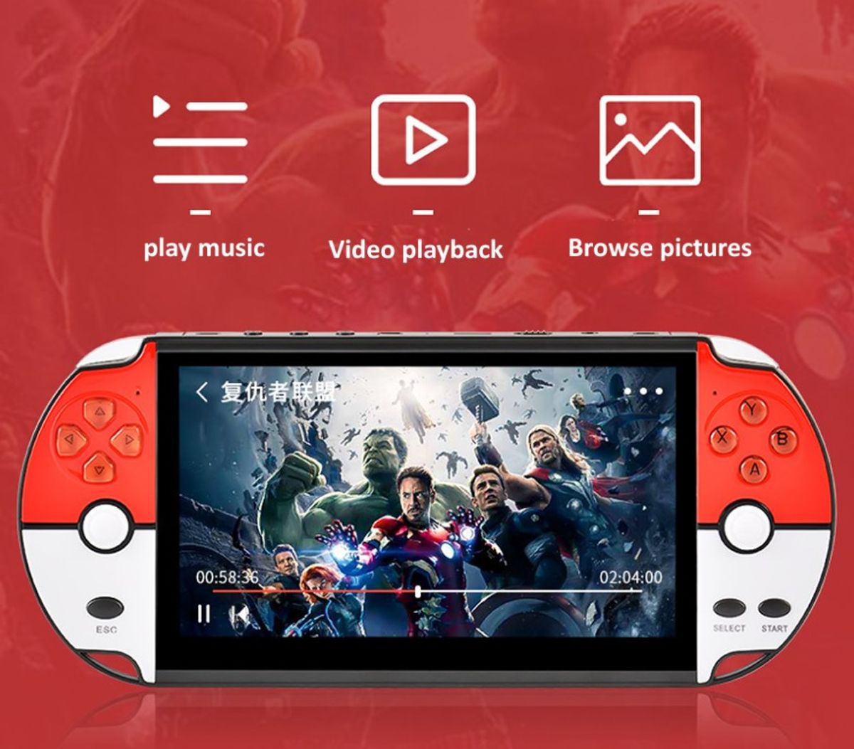 X40 Vídeo Game Portátil 7 Polegada Tela Hd Console de Jogos Retro 32gb ...