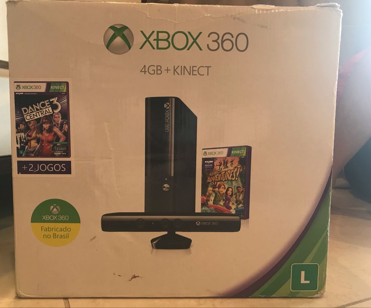 Xbox 360 4gb + Kinect | Console De Videogame Microsoft Usado 47488349 ...