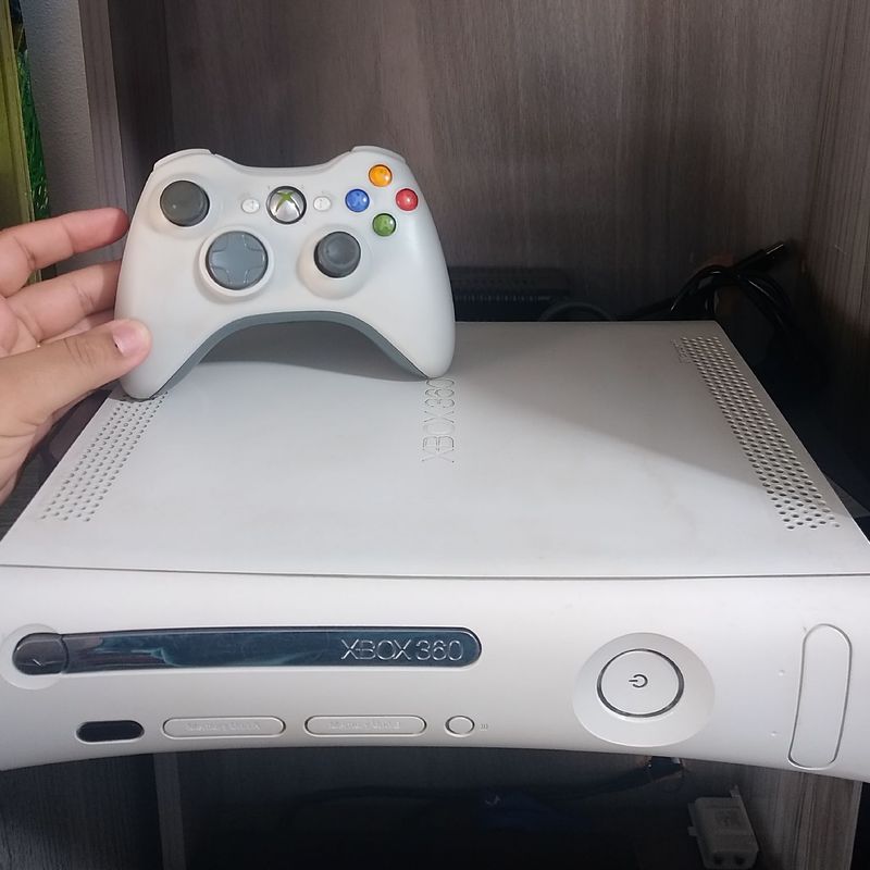 Xbox 360 branco 256gb usado