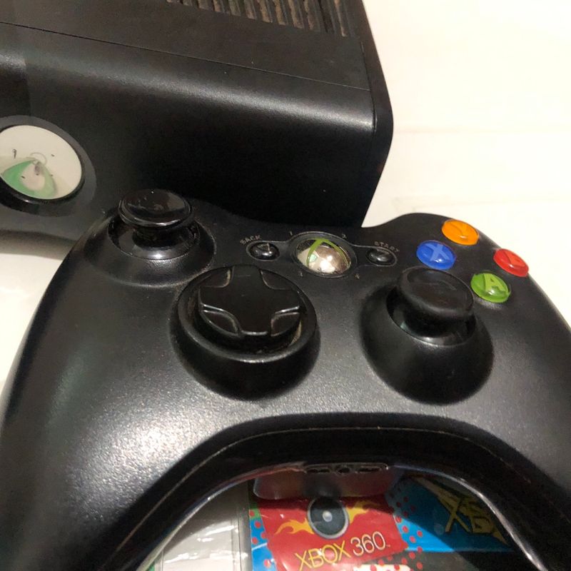 Xbox 360 Desbloqueado 2 Controles + 10 Jogos - Escorrega o Preço