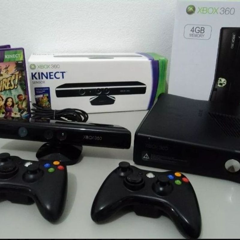 Xbox 360 Coleção com 32 Jogos para Colecionador com Kinect e 2 Controles, Jogo de Videogame Xbox Usado 78452244