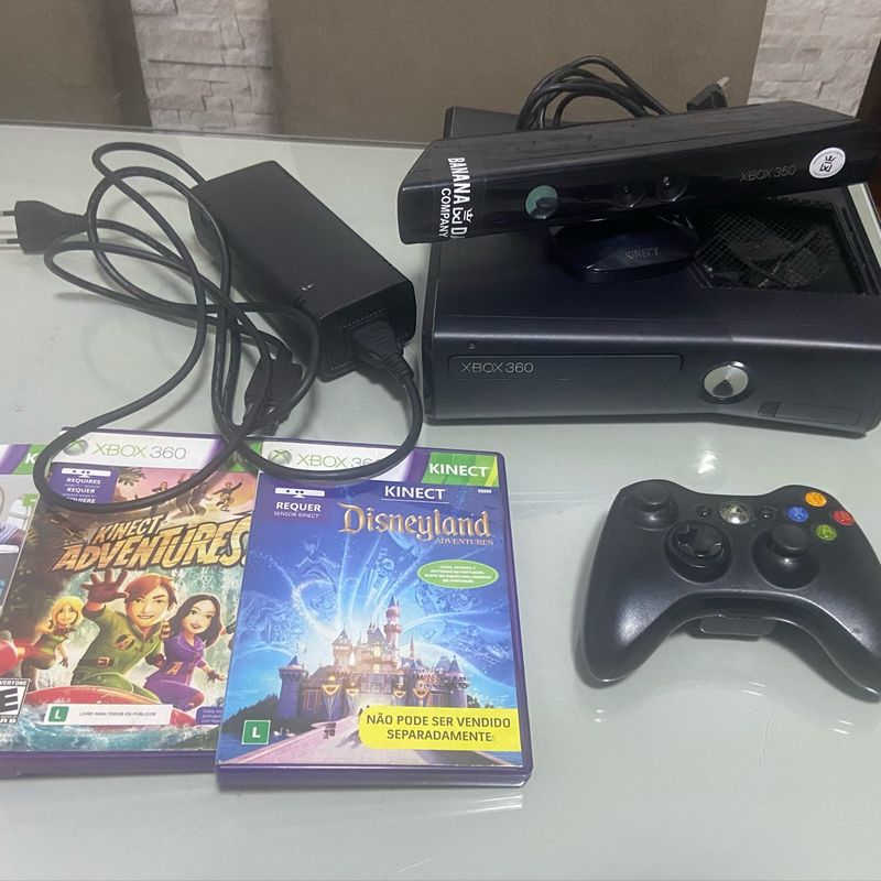 Console Xbox 360 Slim 4GB + 2 Controles + kinect e 3 jogos em Promoção na  Americanas