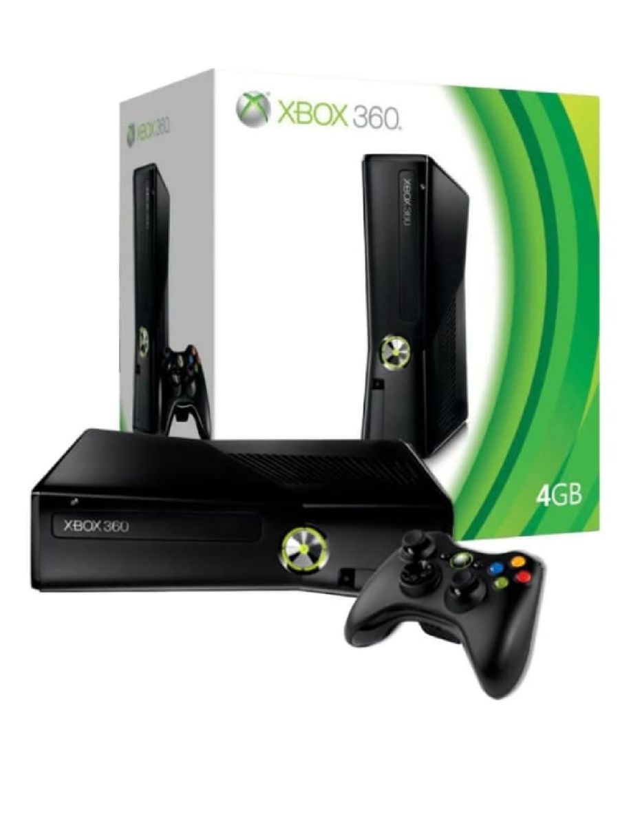 Xbox 360 Slim 4gb + 1 Controle e 200 Jogos | Console de Videogame Microsoft  Usado 79344579 | enjoei