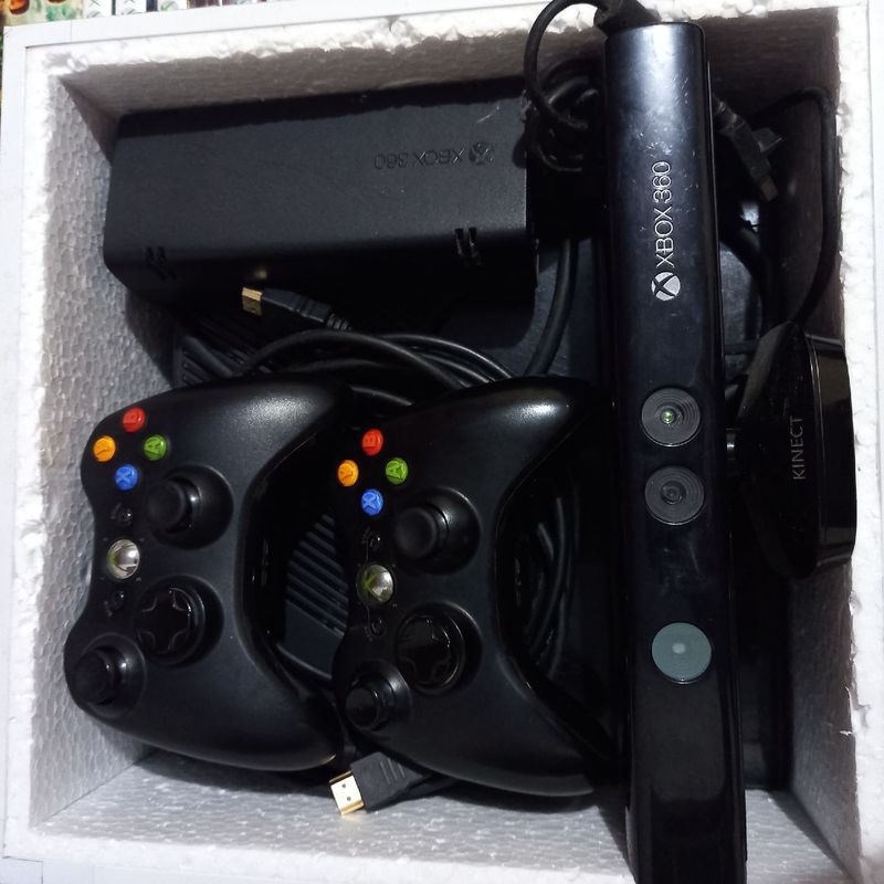Xbox 360 Desbloqueado:+ 27 Jogos 3 Físicos, 24 Digitais e Kinect!, Console  de Videogame Xbox 360 Usado 89636894