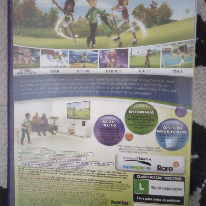 Microsoft XBox 360 Kinect Sports Season Two/Kinect Adventures- 2