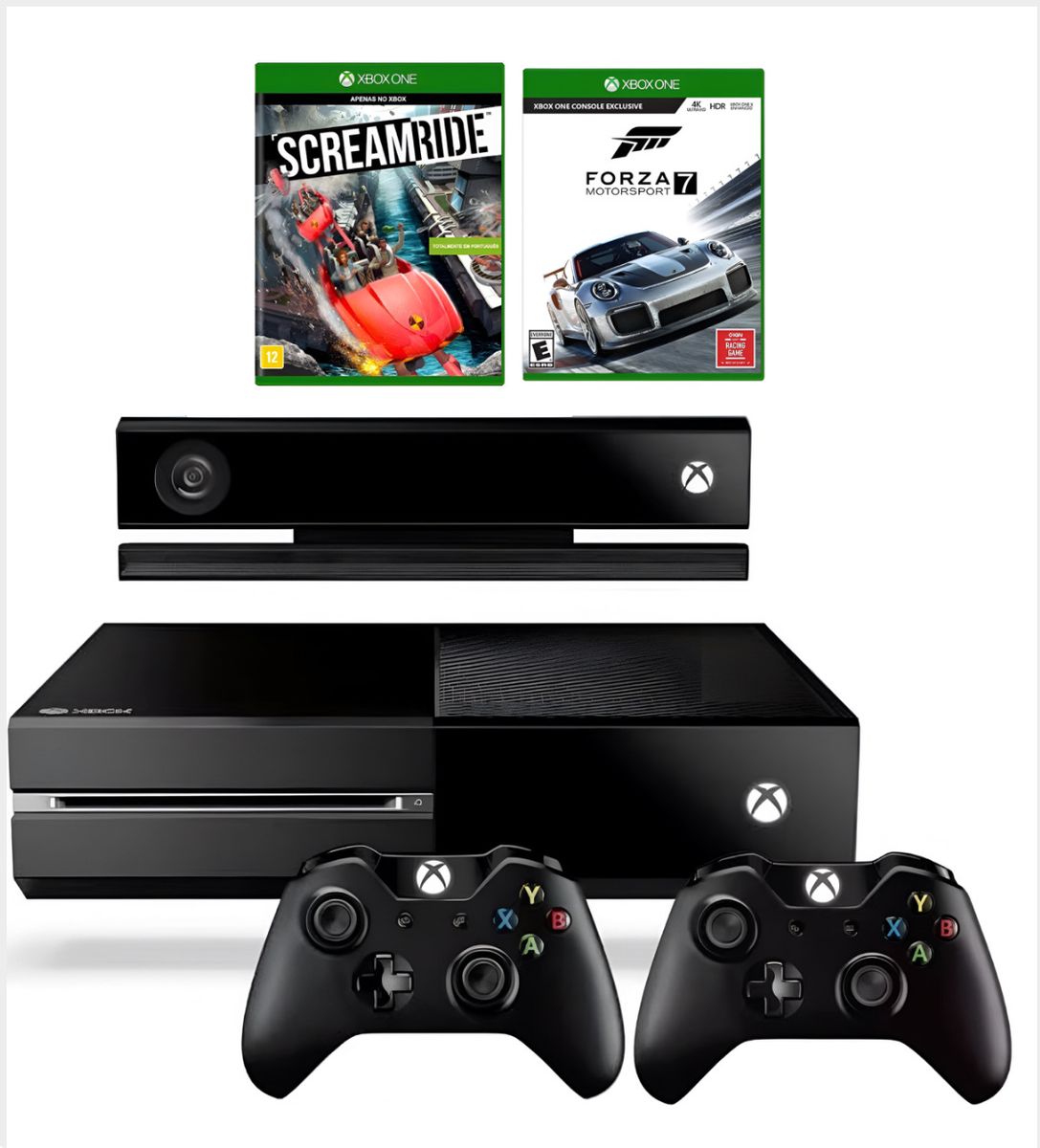 Microsoft Xbox One XBOX ONE + KINECT (D… Microsoft Xbox One + Kinect Standard Preto | MercadoLivre