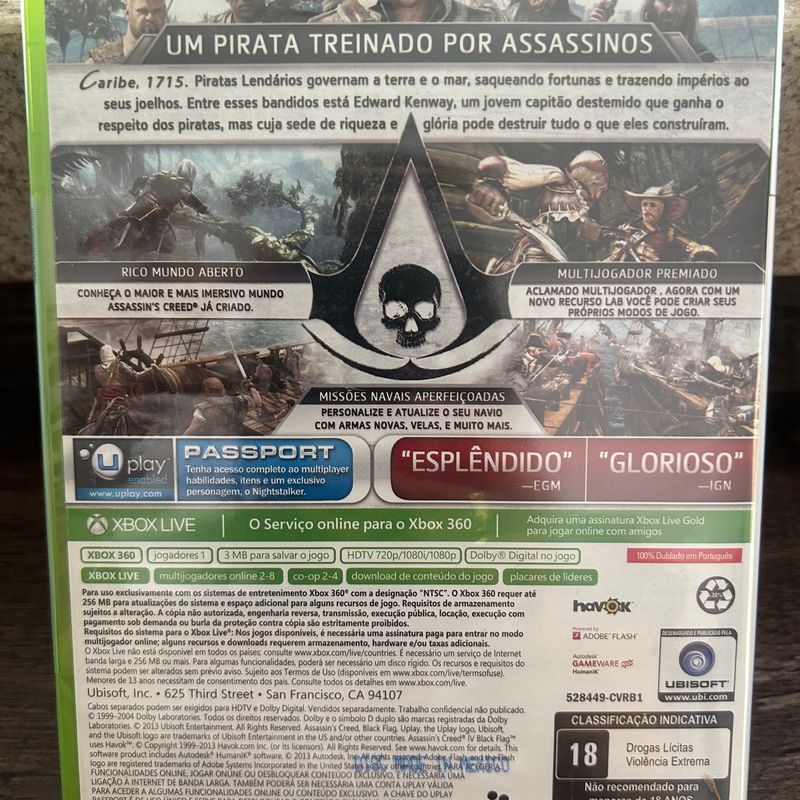 Assassins Creed Iv Black Flag Ps4 Jogo Mídia Física Dublado