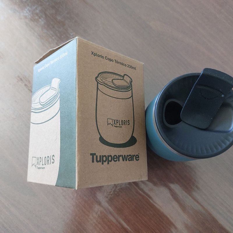 Tupperware Copo Térmico Xploris 230ml Verde - Mãe, Casei e Agora?-Tupperware !