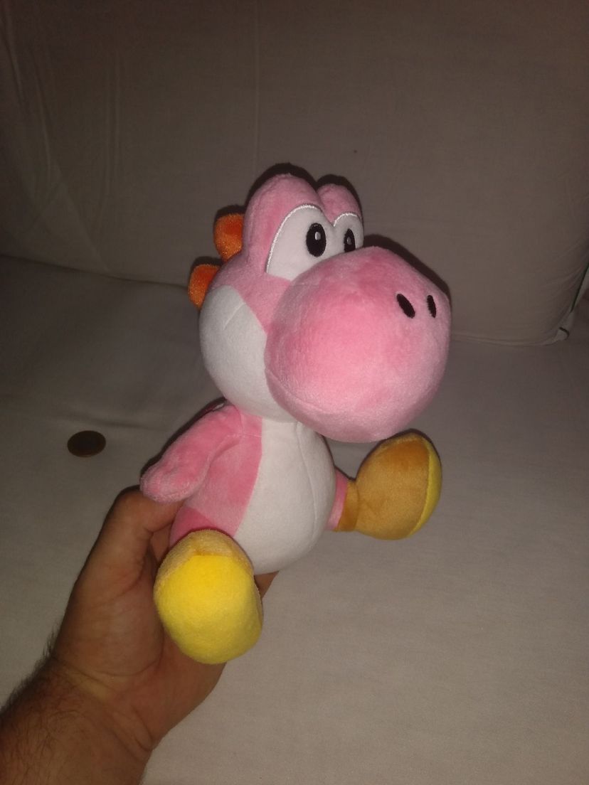 Yoshi Rosa em Plush Coleção Nintendo Mario Bros Raro 20cm Excelente ...