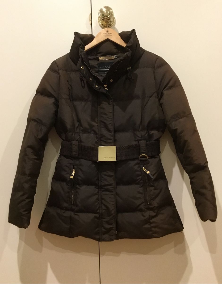 casaco pluma de ganso zara