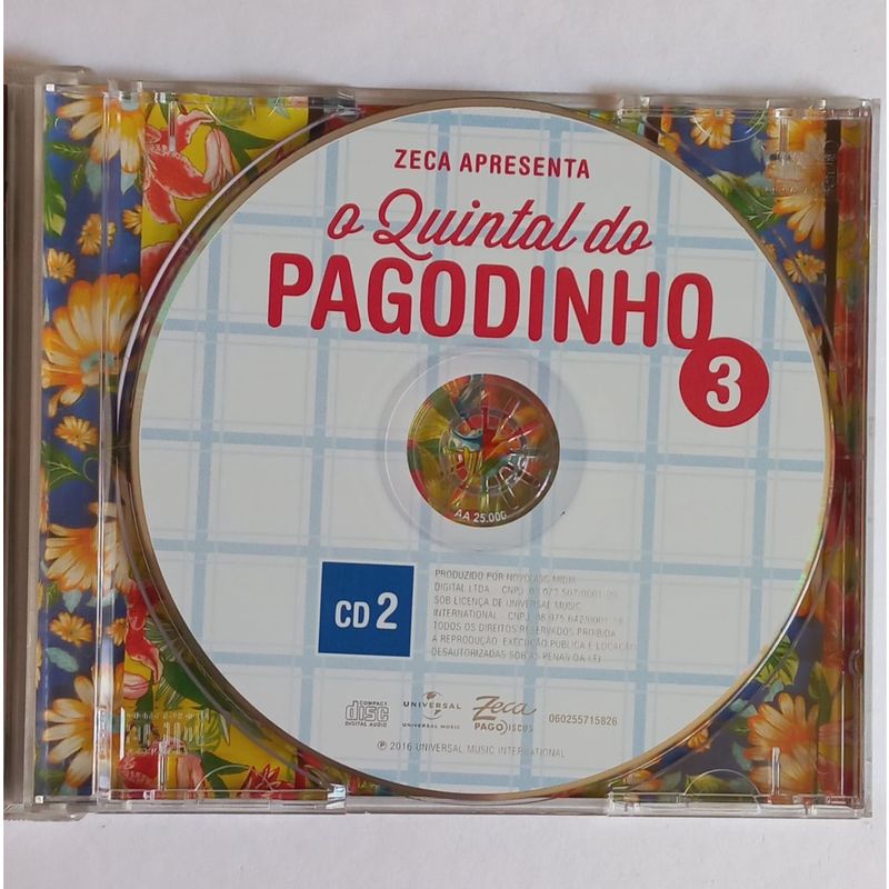 Zeca Apresenta O Quintal do Pagodinho 3 - Cd | Cd Usado 95179837 | enjoei